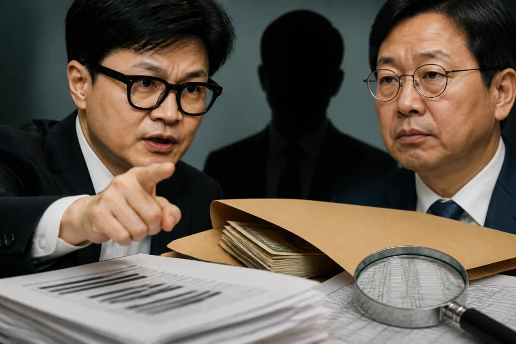 "비자금 페이백 있었느냐" — 한동훈이 김승원 법무부 후보자에게 제기한 의혹과 남은 확인 사항 관련 이미지