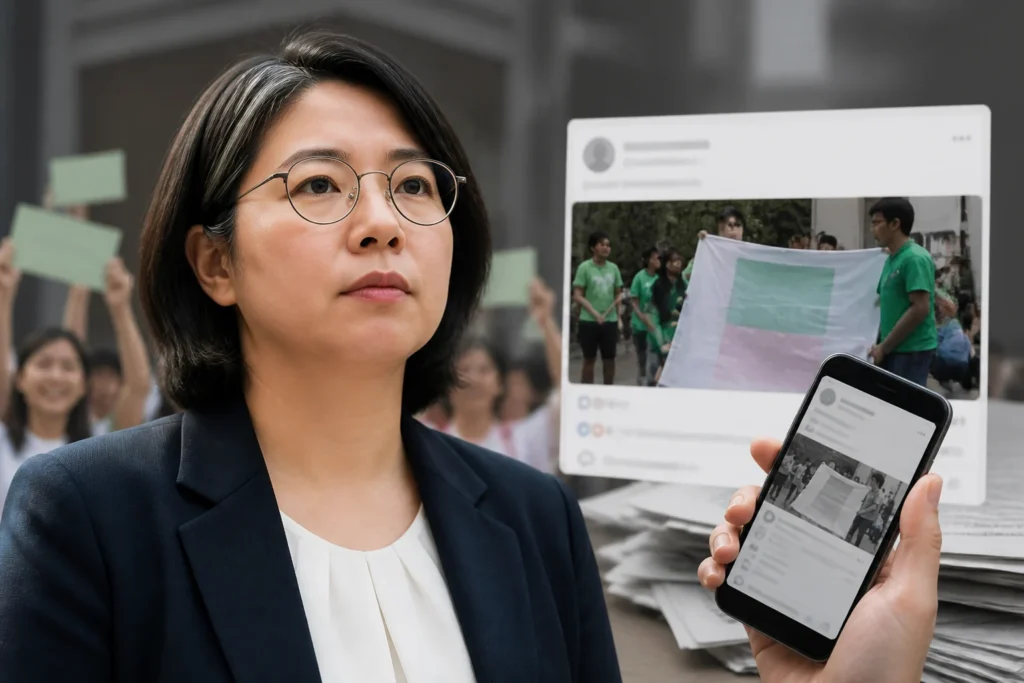 'No work, Yes money' 보도 무엇이 확인됐고 무엇이 남았나 — 용혜인 관련 보도 검토 관련 AI 이미지