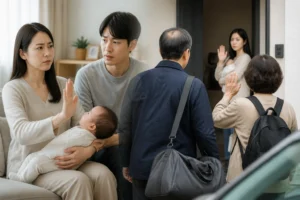 "50일 손주 보러 5시간 달려왔는데" — 익명 게시글 실체와 남은 검증 포인트 관련 AI 이미지