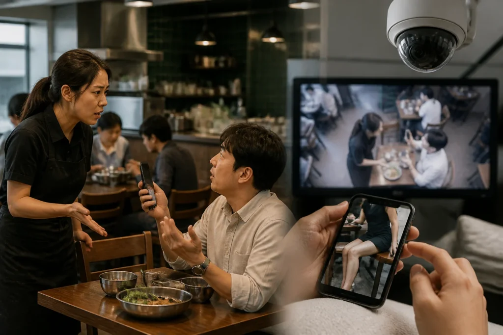 식당 여사장 CCTV 공개 사건 — 손님의 '왜 이리 까칠해' 발언과 법적 쟁점 관련 이미지